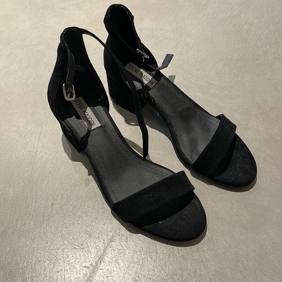 Ireneew Black Suede Strap Sandal - Picture 2 of 5